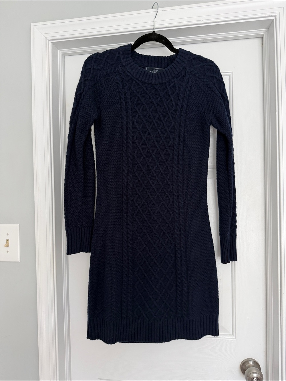 Kiel James Patrick Navy Cable-Knit Sweater Dress - Picture 2 of 5